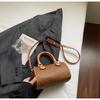 Classic Women's Mini Round Shoulder Bag Crossbody Handbag Korean Style Small Handbag for Ladies