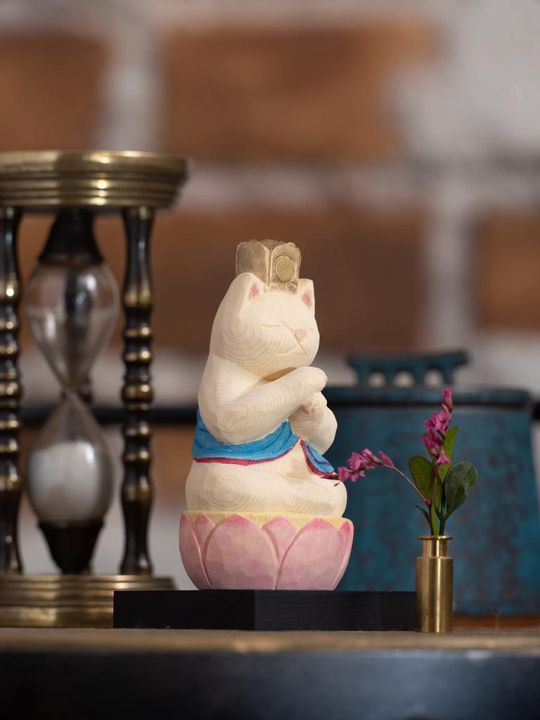 Katzen Buddha Dainichi Nyorai Hauptbild des Affen Buddha Geschäfts Sakai Prototyp Tierkreiszeichen Schutzgottheit Hauptbild Winke-Katze Maneki Katze Schmuck