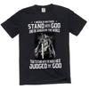 Herren Christliches stand with god T-Shirt Jesus Christus motivierendes T-Shirt