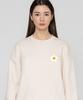GRAVER [Unisex] Small Tape Flower Dot Smile Sweatshirt_Cream
