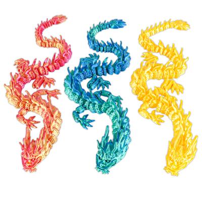3D Printed Dragon Model 30.7cm- Poseable with Moving Joints & Limbs, Cool Home Decor, Unique Collectible Gift for Kids Adults