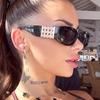 European and American fashion pearl decorative sunglasses trend photo sunglasses UV protection plain all-match sunglasses