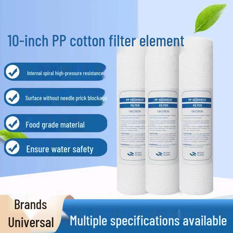 Universal 10-Inch PP Cotton Pre-Filter for Water Purifier, 1/5 Micron Filtration