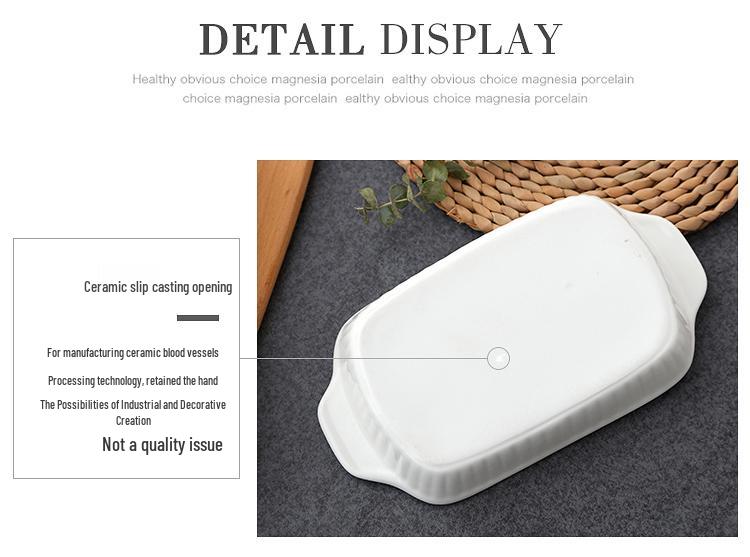 Western Style Ceramic Baking Dish - Oven Safe for Rice, Cheese, Pizza, and Pasta