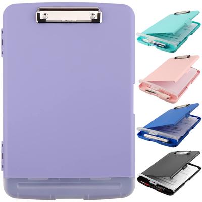 SFLHHDM A4 Plastic Clipboard with A4 and Stylish A4 Drawing Simple Memo Document and Creative Stationery Gift for and Office Use Bi-Fold Storage,