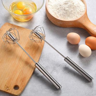 Semi-Automatic Whisk Stainless Steel Egg Beater Hand Push Rotary Egg Mixer Blender Handheld Egg Stirrer Tool Kitchen Supplies
