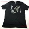 Korn Shiny Oil Slick Band Logo Size 2xl Xxl Black T Shirt Vintage Breathable Homme Top For Everyday Wear