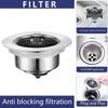 3-In-1 Sink Drain Strainer Stainless Steel Kitchen Mesh Basket Filter Sink Aid Drain Filter for Kitchen Bathroom Accessories