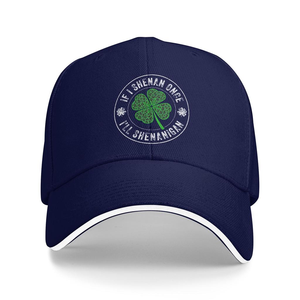 St Patricks Day If I Shenan Once I'Ll Shenanigan Baseball Cap Summer  Trucker Hat Skate Snapback Cap Women Men Baseball Caps