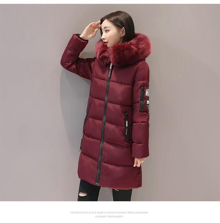 Padded clothes women's coat new winter slim down padded clothes women's medium and long thickened padded jacket women