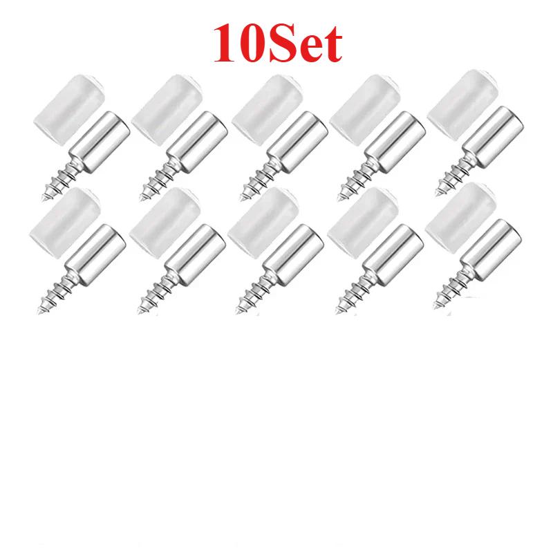 50/30/20Set Screws Screw Shelf Dowels Tool Boxs Rubber Sleeves Bolt Support Nails Wooden Glass Wardrobe Fasteners Hardware