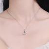 Sterling Silver Korean-Style Water Drop Pendant Women's Luxury Dancing Heart Necklace