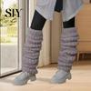 Soft And Cozy Women Socks 1 Pair Winter Calf Thick Knitted Solid Color Anti-slip Warm Pile Comfortable For Leg Warmers JK Boots Stocking Lolita