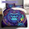 Psychedelic Animals Pattern Bedding Quilt Set Quilt Cover Pillowcase Home Decoration Birthday Gift (1 * Duvet Cover + 2 * Pillowcase, Without Core)