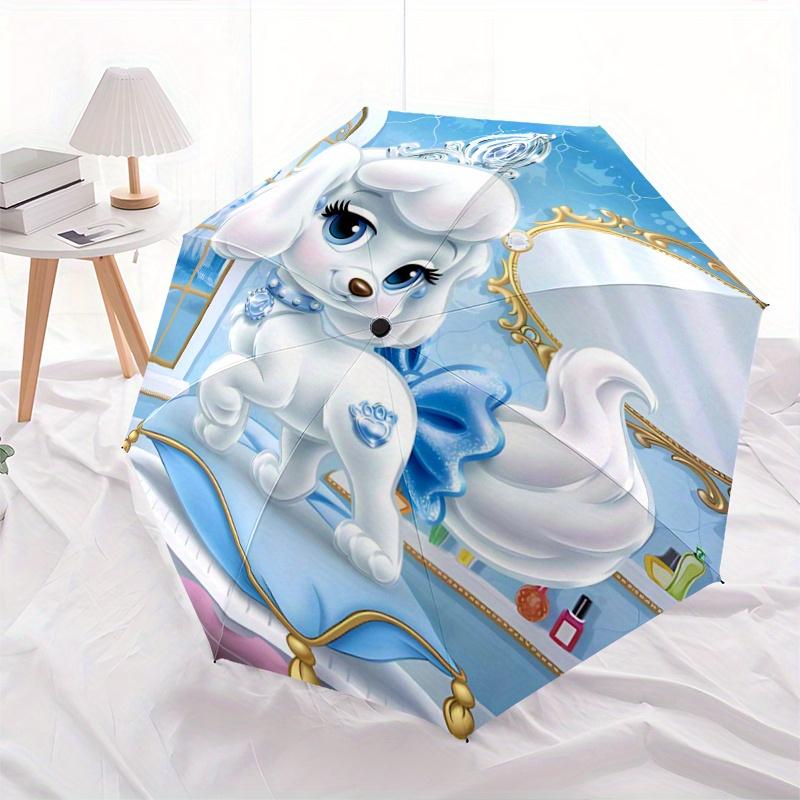 

1pc Princess Pumpkin Automatic 3-Fold Umbrella Design, Cute Cartoon Pattern, Portable Outdoor Umbrella, Perfect, Holiday Gift for fans.D082