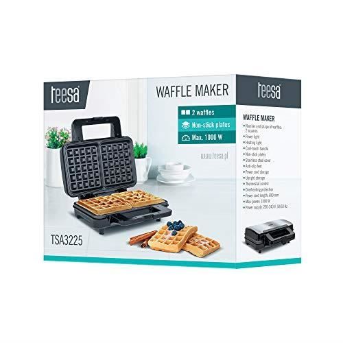 Teesa tsa3225 2 gaufrier belge noir tsa3225