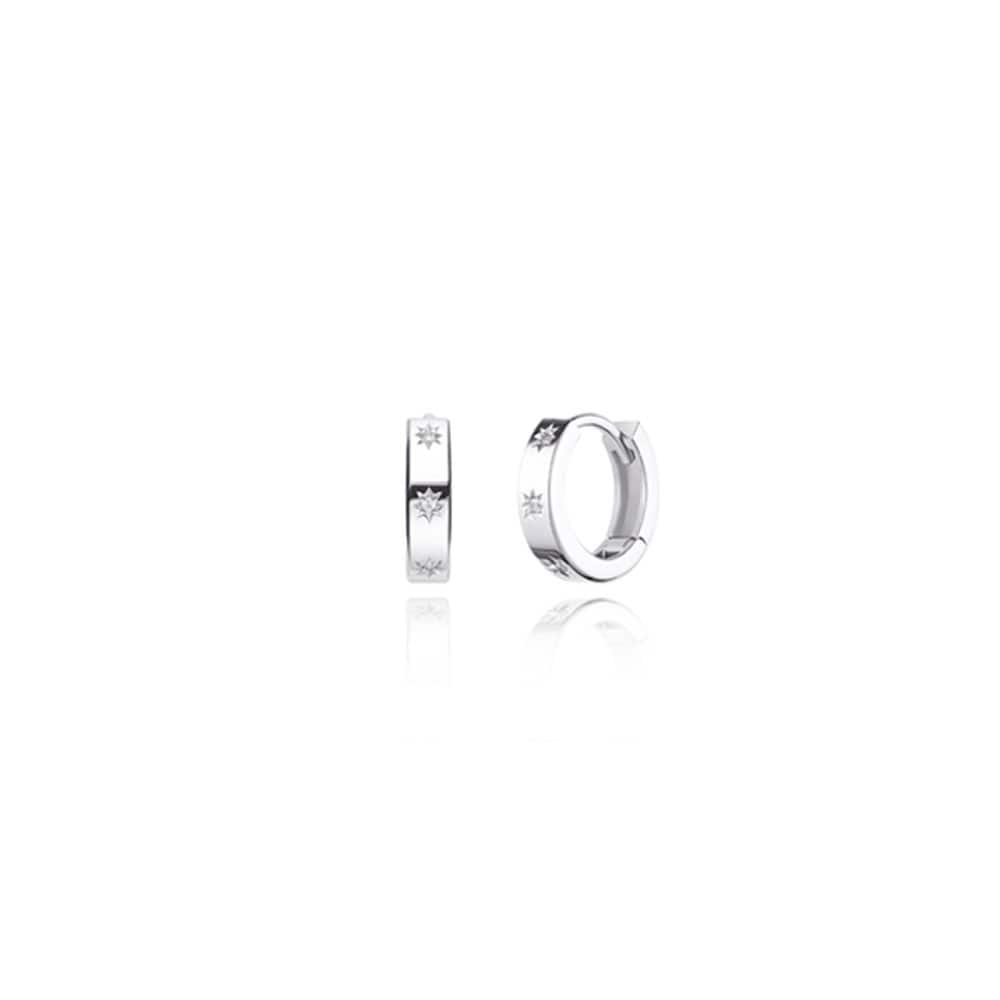 STONEHENGE Polaris Silver One-Touch Earrings Sa24A84N