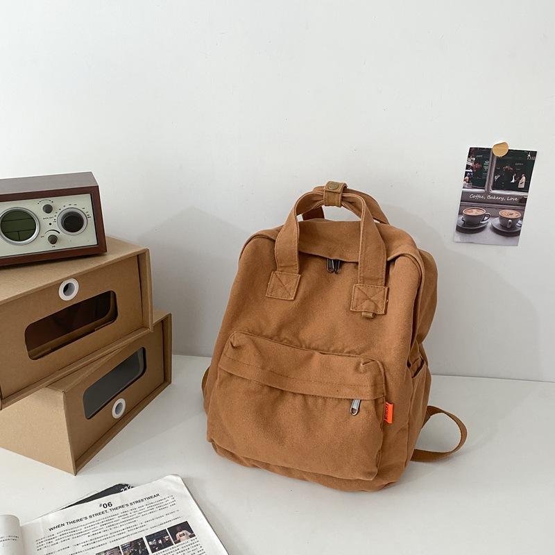 

Школьный женский рюкзак в стиле ретро, ​​портативный рюкзак коричневый