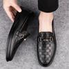 2025 Dress Shoes Men Casual Shoes Summer Genuine Leather Loafers Men Moccasins Slip On Men's Flats Breathable Driving Shoes
