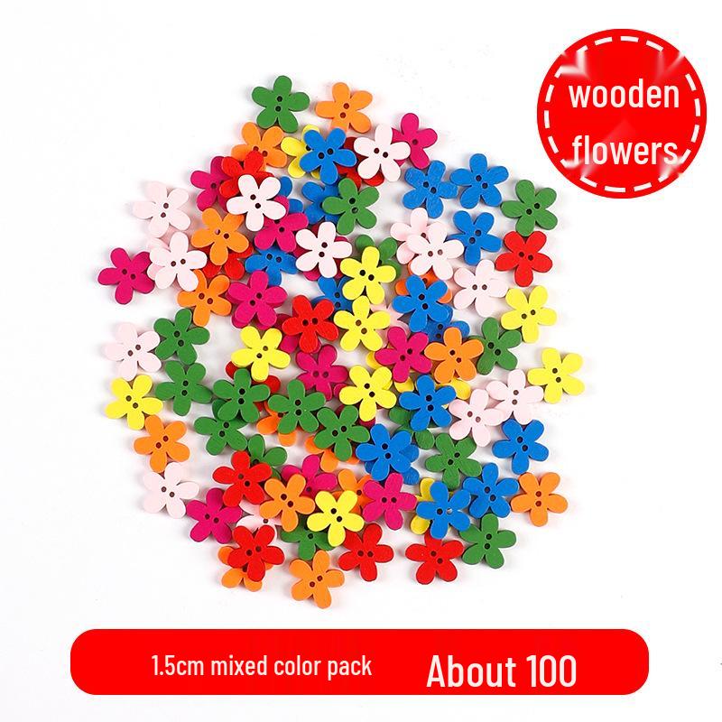 Kindergarten Creative DIY Colorful Resin Button Kit for Kids