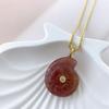 Snail Shell Shaped Carved Natural Crystal Stones With Zircon Amethyst Quartz Tiger Eye Gemstone For Diy Necklace Pendant
