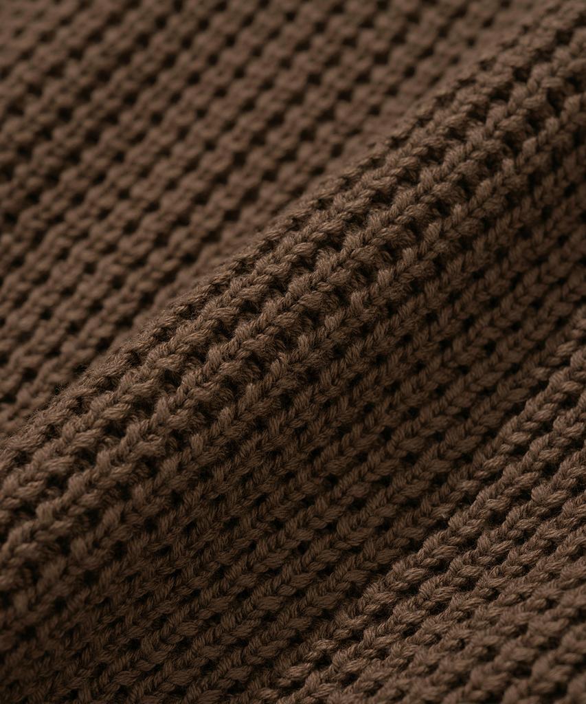 KNITTED Cotton Useful Castle Round Knit Brown