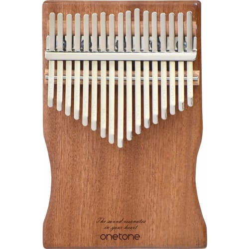 ONETONE One-Tone Kalimba (Thumb Piano) 17-Key Beginner Set, Solid Mahogany, OTKLS-01/MH (Includes Case, Cloth, Finger Sleeves, Key Stickers, Adjustmen