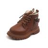 New Winter Children's British Short Boots – Boys' Fashion Plush-Lined, Girls' Side-Zipper Soft-Sole Cotton Boots