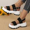 Fashion Thick-soled Women's Sandals 2025 Summer Fashion New Flat-bottomed Comfortable Outdoor Sports Sandals Sandalias De Mujer