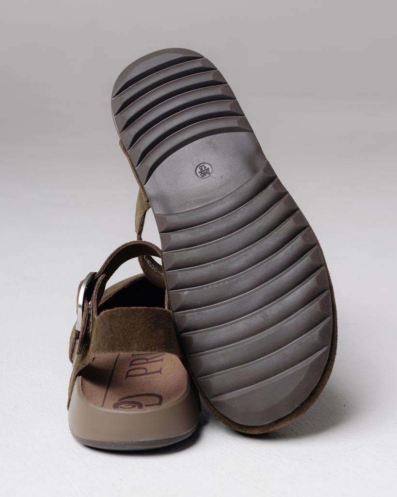 Geschlossene Sandalen Prima d'Arte 5364 36 Khaki Wildleder