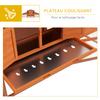 Hutch Cage for Rabbits Rodents Chicken Coop XXL 2 Levels 2 Runs Droppings Tray 2.25L X 0.70W X 1H M Solid Pine Wood