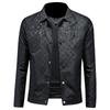 Spring and Autumn New Printed Lapel Jacket Men's European Station Fashion Trend Slim-fit Versatile Casual Jacket JK9033