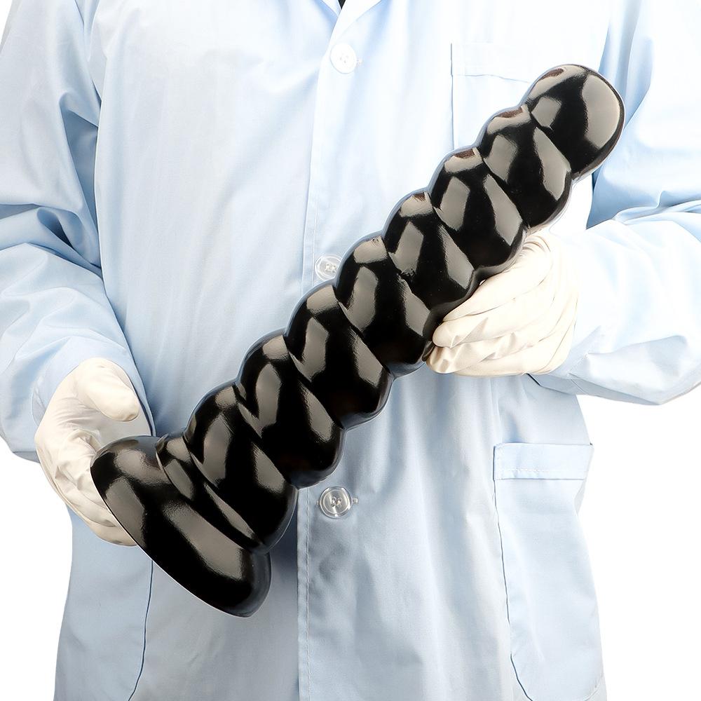 35*7.5cm  Large Dildo Butt Plug with Suction Cup Threaded Anal Beads Anal Dildo Fisting Realistic Penis