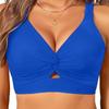 Women's bikini new swimsuit seaside vacation casual neck top