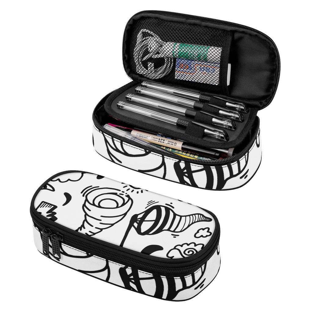 Pen Case Zip Around Closure Spacious Storage 300D Polyester with Pen Slots Mesh Pocket and Spacious Main Compartment for Students
