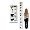2M Height Child Growth Chart Wall Hanging Catoon Pattern Height Chart Growth Ruler Removable Height Measure Ruler