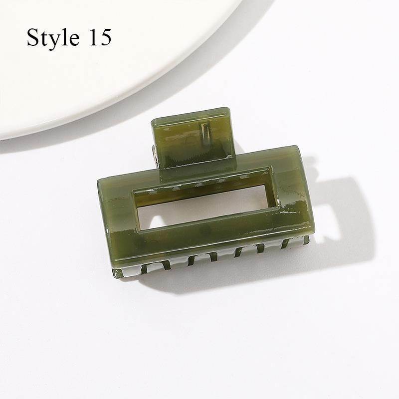 29 Styles Jelly Color Geometric Hair Claws Crab Hair Clips Women Small Mini Bangs Clip Ponytail Clip Catch Clip Hair Accessories