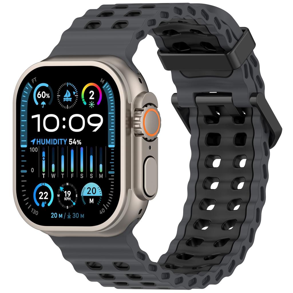 Silicone Strap for Apple Watch Ultra 3 2 1 49mm 11 10 46mm 9 8 7 45mm Breathable Color Matching Wristband for iWatch 6 5 SE 44mm