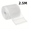 Transparent Pleated Curtain Tape Nylon Folding Tape Reinforced Hanging Strips White Flat Style For Hooking Curtains And Home Diy