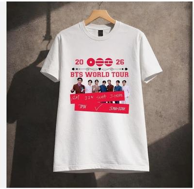 BTS World Tour 2026 Graphic T-Shirt for Music Fans – Vintage Concert Gift Tee