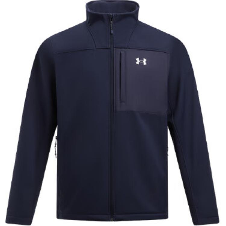 Under Armour Storm Cold Gear Windproof Warm Training Long Sleeve Jacket Men Navy-Blue 1371586-410 2XL