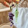 Elegant Crystal Grape Phone Chain Green Gradient Beads Woven Pendant Grape Cluster Pendant  Gifts