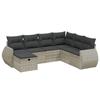 VidaXL Garden Lounge Set with Cushions 7 Pcs, Patio Sofas, Patio Furniture Set, Outdoor Furniture, Grey 3264148
