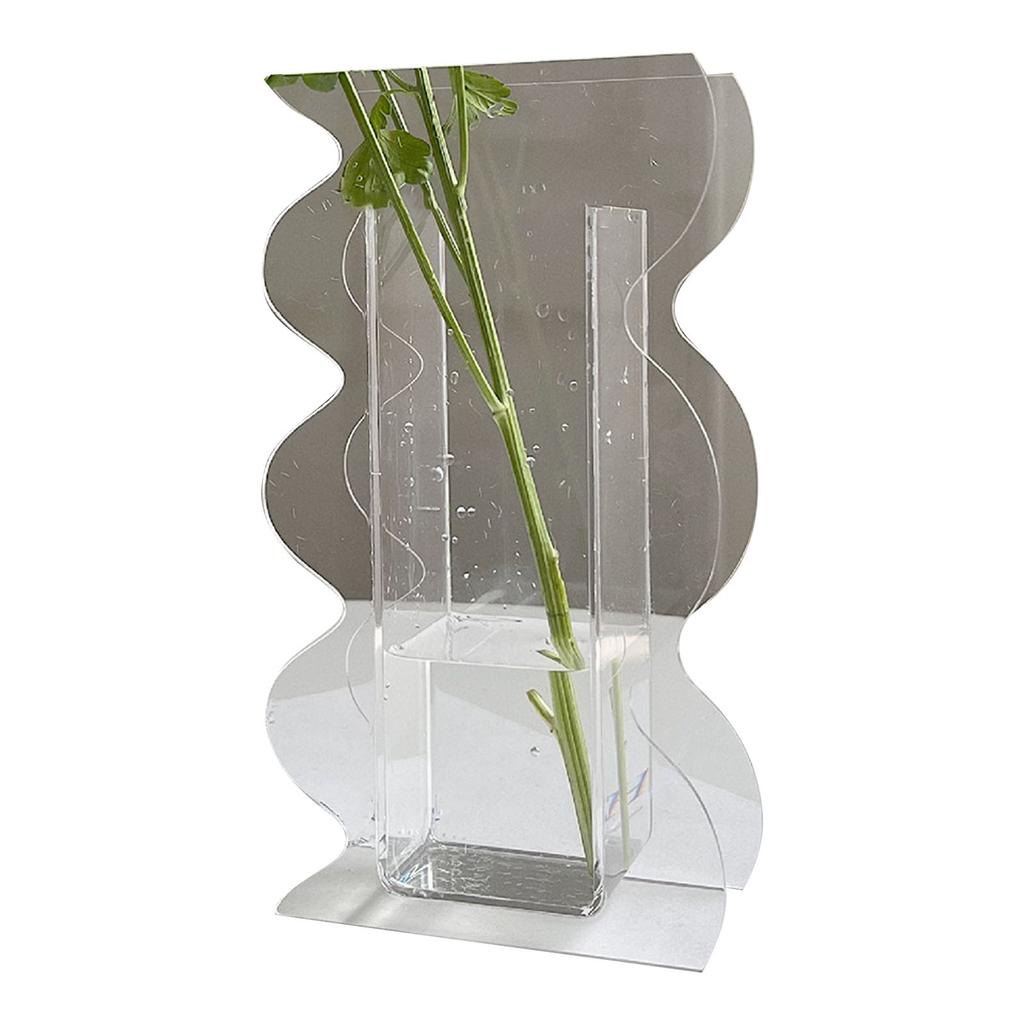 Modern Acrylic Flower Vase For Hydroponic Plant Clear Home Decors Creative Tabletop Centerpieces Safe for Kids and Pet