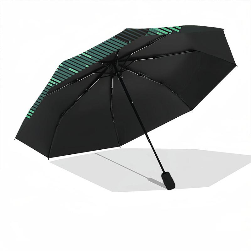 1pc Cyberpunk Skull Automatic Folding Umbrella - 8-Rib Durable Iron Frame, Compact Portable for Daily Travel Yy251205092