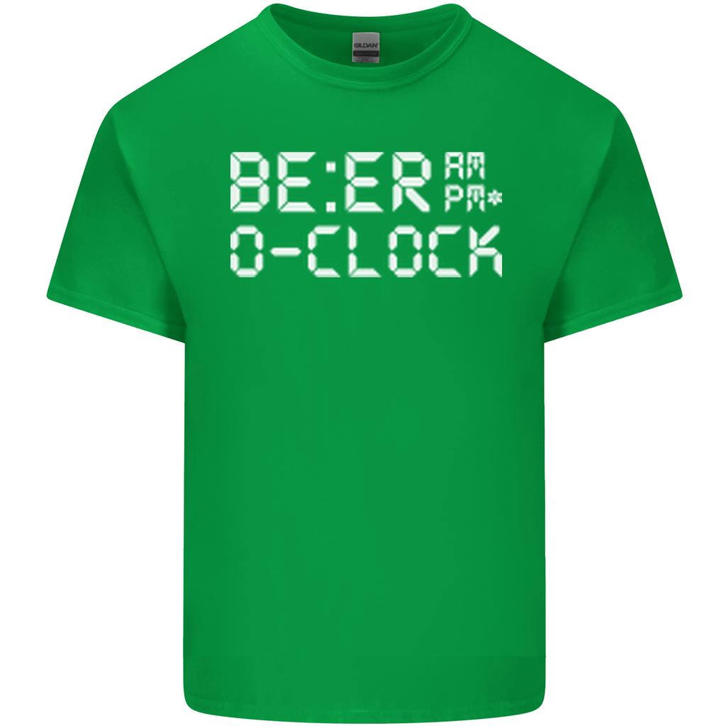 Beer OClock Funny Alcohol Drunk Humour Unisexs Light Cotton TShirt