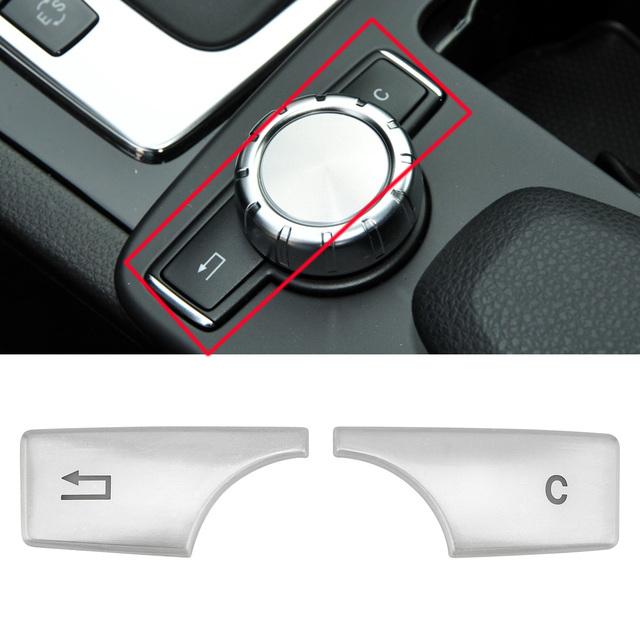 ABS Car Console CD Panel Multimedia Switch Buttons Sequins Volume Button Cover For Mercedes Benz C E Class W204 W212 GLK