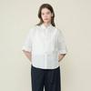 Women Sheer Stripe Shirred Blouse B6m5b442