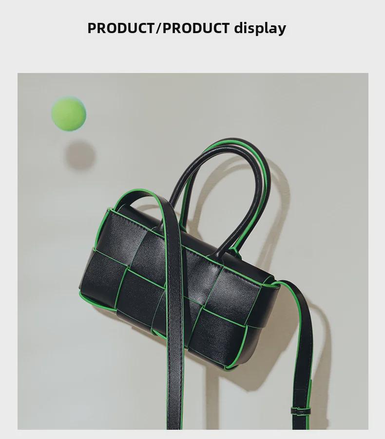 Korean Genuine Leather Woven Handbag - Stylish, High-End Crossbody & Tote for Women