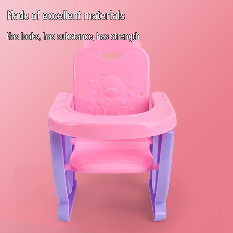 Children's Playhouse Toy Chair & Doll Accessories - Multi-Size High Chair for Baby Play